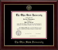 The Ohio State University Gold Embossed Diploma Frame in Gallery