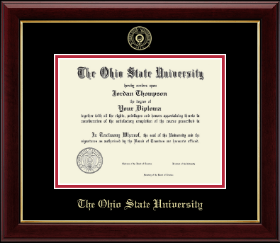 The Ohio State University diploma frame - Gold Embossed Diploma Frame in Gallery