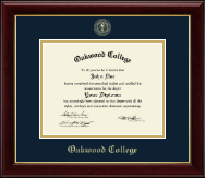 Oakwood College Gold Embossed Diploma Frame in Gallery