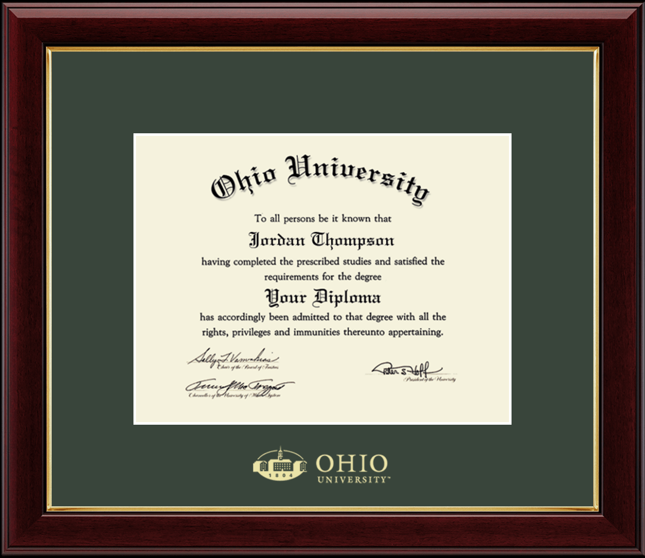 Ohio University Chillicothe Gold Embossed Edition Frame In Gallery Item 116323 From Lancaster Book Office Supply