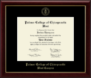 Palmer College of Chiropractic West Campus Gold Embossed Diploma Frame in Gallery