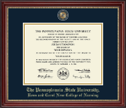 Pennsylvania State University diploma frame - Masterpiece Medallion Diploma Frame in Kensington Gold
