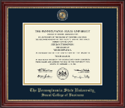 Pennsylvania State University Masterpiece Medallion Diploma Frame in Kensington Gold