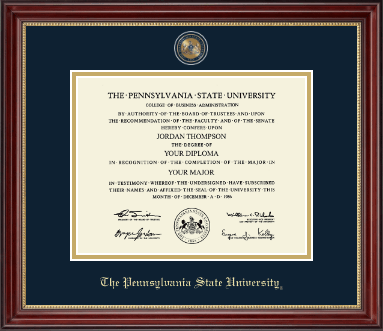 Pennsylvania State University diploma frame - Masterpiece Medallion Diploma Frame in Kensington Gold