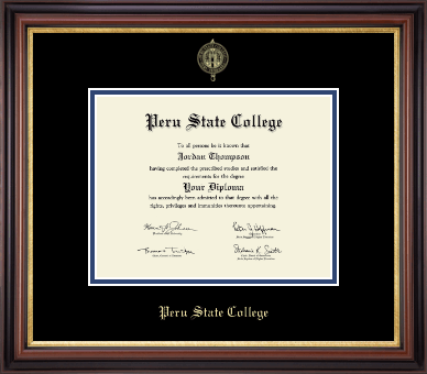 Peru State College diploma frame - Gold Embossed Diploma Frame in Regency Gold