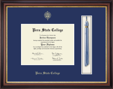 Peru State College diploma frame - Tassel & Cord Diploma Frame in Regency Gold
