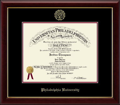 Philadelphia University diploma frame - Gold Embossed Diploma Frame in Gallery