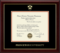 Princeton University Gold Embossed Diploma Frame in Gallery