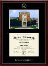 Purdue University diploma frame - Campus Scene Diploma Frame - Memorial Union in Galleria