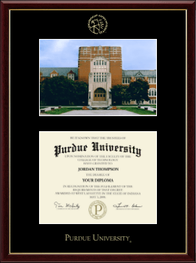 Purdue University diploma frame - Campus Scene Diploma Frame - Memorial Union in Galleria