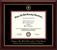 Rutgers University Gold Embossed Diploma Frame in Gallery