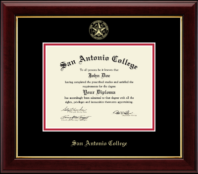 San Antonio College diploma frame - Gold Embossed Diploma Frame in Gallery