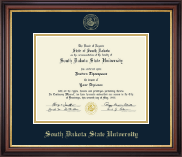 South Dakota State University Gold Embossed Diploma Frame in Regency Gold