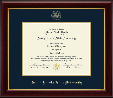 South Dakota State University diploma frame - Gold Embossed Diploma Frame in Gallery