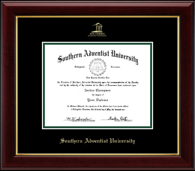 Southern Adventist University diploma frame - Gold Embossed Diploma Frame in Gallery