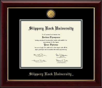 Slippery Rock University diploma frame - 23K Medallion Diploma Frame in Gallery