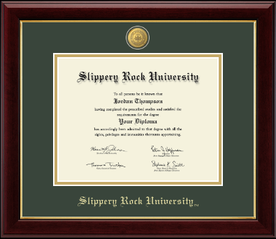 Slippery Rock University diploma frame - 23K Medallion Diploma Frame in Gallery