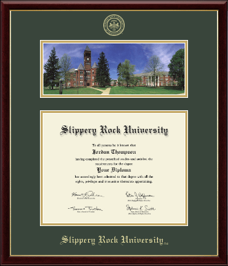 Slippery Rock University diploma frame - Campus Scene Diploma Frame in Galleria