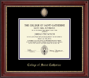College of St. Catherine Masterpiece Medallion Diploma Frame in Kensington Gold