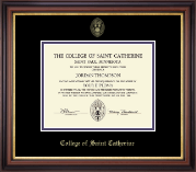 College of St. Catherine Gold Embossed Diploma Frame in Lancaster