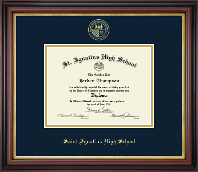 Saint Ignatius High School diploma frame - Gold Embossed Diploma Frame in Regency Gold