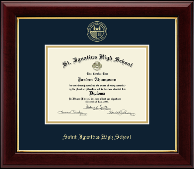 Saint Ignatius High School diploma frame - Gold Embossed Diploma Frame in Gallery