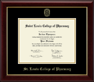 Saint Louis College of Pharmacy diploma frame - Gold Embossed Diploma Frame in Gallery