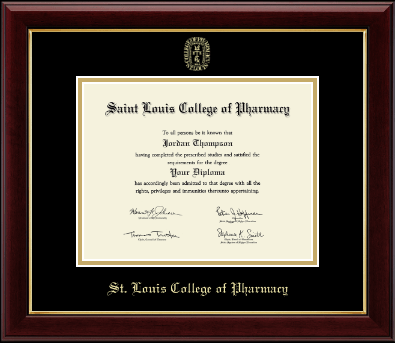 Saint Louis College of Pharmacy diploma frame - Gold Embossed Diploma Frame in Gallery
