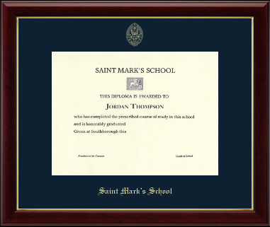 Saint Mark's School diploma frame - Gold Embossed Diploma Frame in Gallery