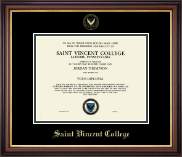 Saint Vincent College Gold Embossed Diploma Frame in Regency Gold