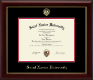 Saint Xavier University Gold Embossed Diploma Frame in Gallery