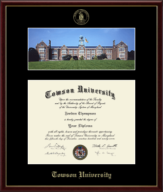 Towson University diploma frame - Campus Scene Diploma Frame in Galleria