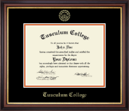 Tusculum College Gold Embossed Diploma Frame in Lancaster
