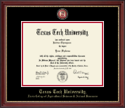 Texas Tech University diploma frame - Masterpiece Medallion Diploma Frame in Kensington Gold