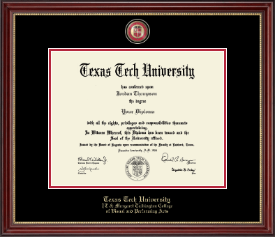 Texas Tech University diploma frame - Masterpiece Medallion Diploma Frame in Kensington Gold