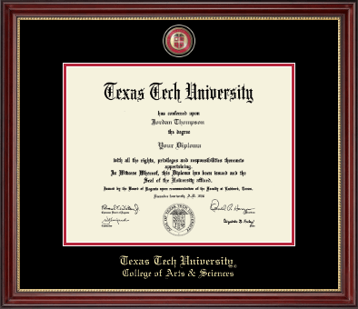 Texas Tech University diploma frame - Masterpiece Medallion Diploma Frame in Kensington Gold