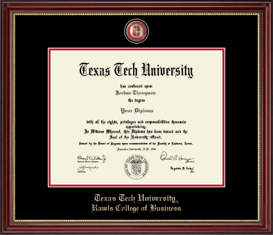 Texas Tech University diploma frame - Masterpiece Medallion Diploma Frame in Kensington Gold