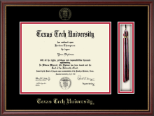 Texas Tech University diploma frame - Tassel & Cord Diploma Frame in Newport