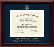 The University of Akron Gold Embossed Diploma Frame in Gallery