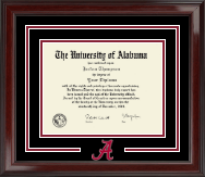 The University of Alabama Tuscaloosa Spirit Logo Diploma Frame in Encore
