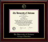 The University of Alabama Tuscaloosa diploma frame - Gold Embossed Diploma Frame in Gallery