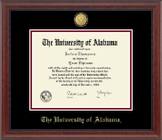 The University of Alabama Tuscaloosa 23K Medallion Diploma Frame in Signature