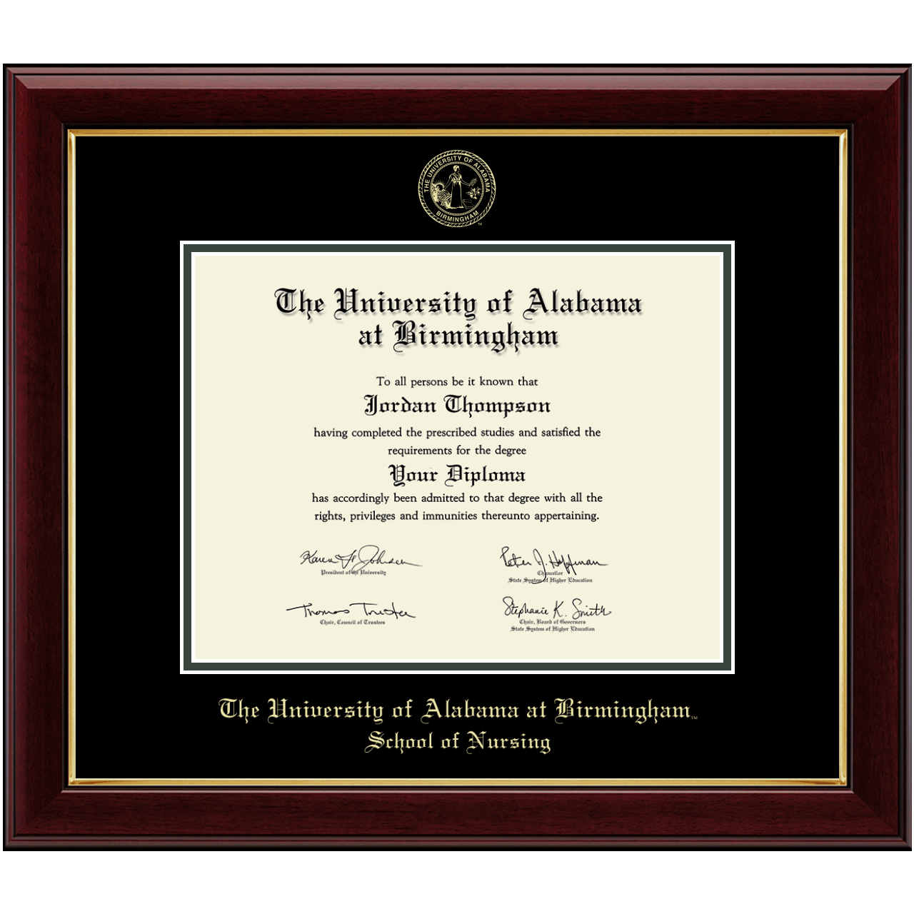 Gold Embossed Diploma Frame in Gallery The University of Alabama at