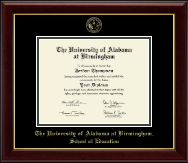The University of Alabama at Birmingham Gold Embossed Diploma Frame in Gallery