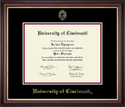 University of Cincinnati diploma frame - Gold Embossed Diploma Frame in Regency Gold