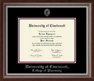 University of Cincinnati diploma frame - Silver Embossed Diploma Frame in Devonshire