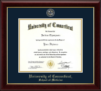 University of Connecticut School of Medicine Masterpiece Medallion Diploma Frame in Gallery