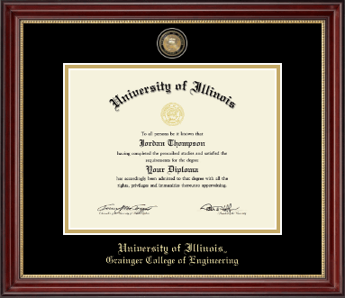 University of Illinois diploma frame - Brass Masterpiece Medallion Diploma Frame in Kensington Gold