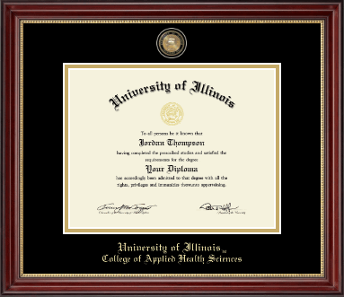 University of Illinois diploma frame - Brass Masterpiece Medallion Diploma Frame in Kensington Gold