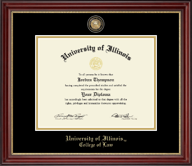 University of Illinois diploma frame - Brass Masterpiece Medallion Diploma Frame in Kensington Gold